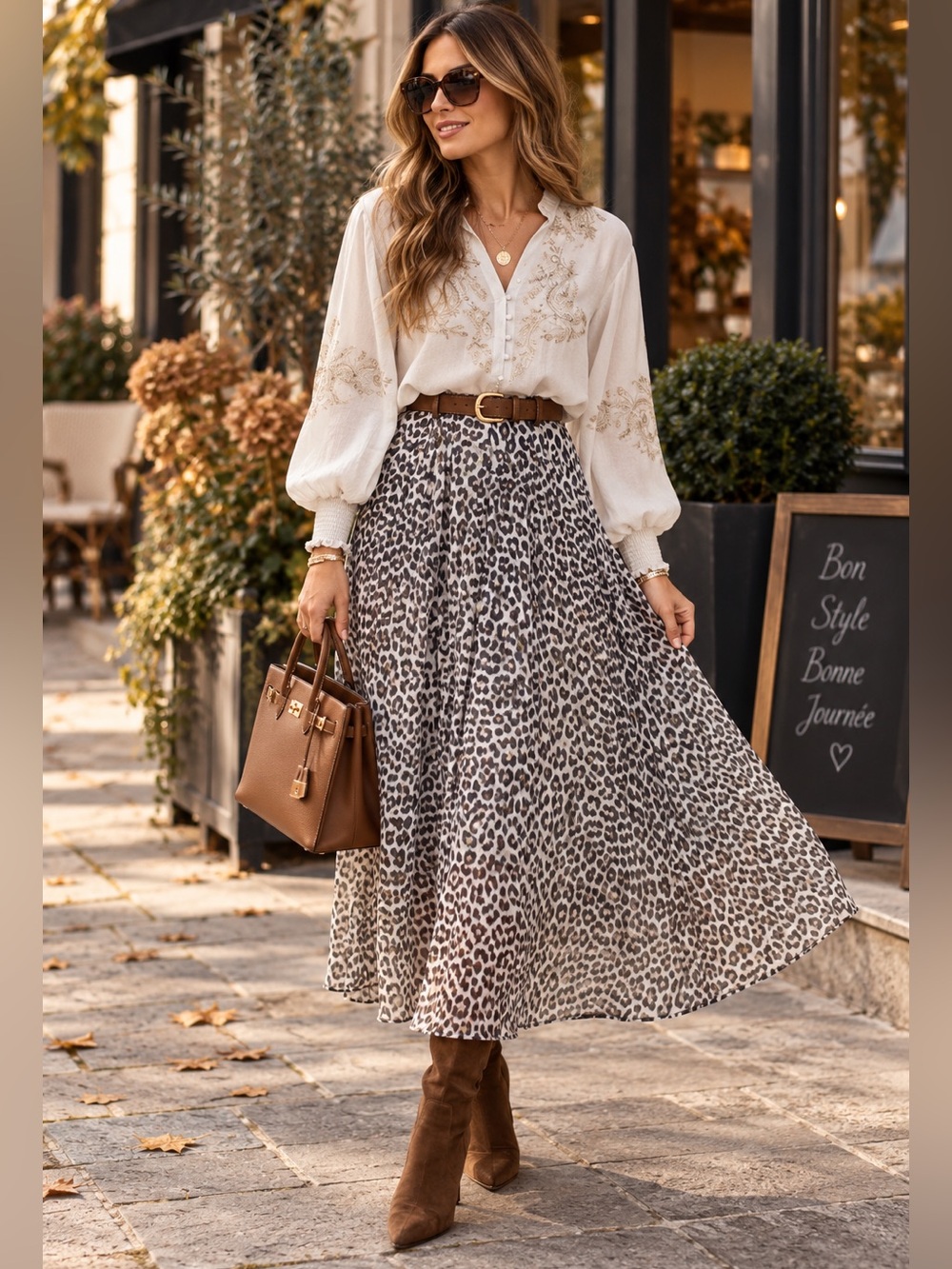 FROM PARIS FRANCE 🇫🇷 Leopard Print Maxi Skirt